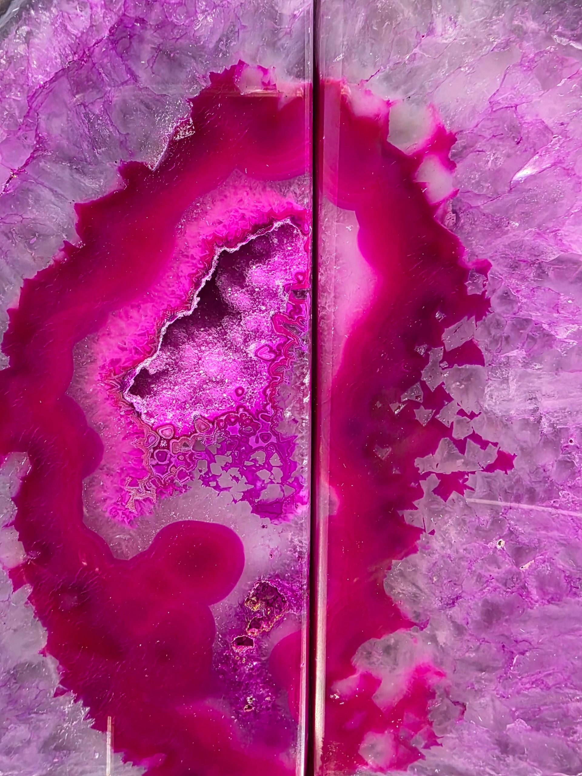 Pink Agate Silver Edge Microcrystalline Quartz Premium Bookends 1 Ornament Handpicked Size 2.673kg H15xW17xD6.5cm - Image 16