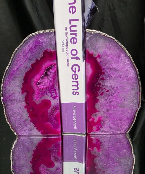 Pink Agate Silver Edge Microcrystalline Quartz Premium Bookends 1 Ornament Handpicked Size 2.673kg H15xW17xD6.5cm - Image 5