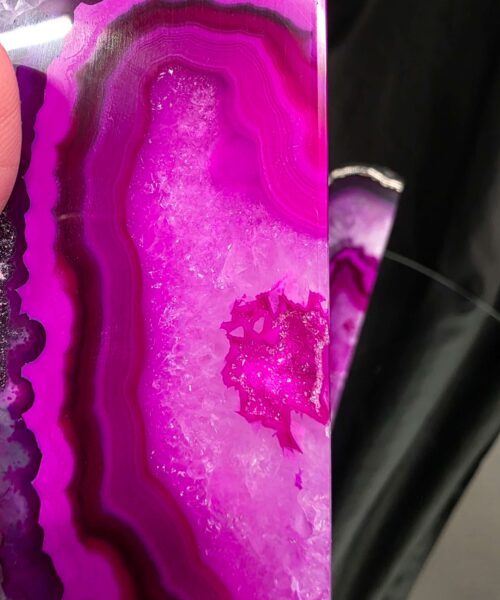 Pink Agate Silver Edge Microcrystalline Quartz Premium Bookends 2 Ornament Handpicked Size 2.028kg H13xW16xD8cm - Image 10