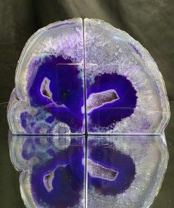 Purple Natural Edge Microcrystalline Quartz Premium Bookends 1 Ornament Handpicked Size 1.597kg H12xW18.5xD8cm