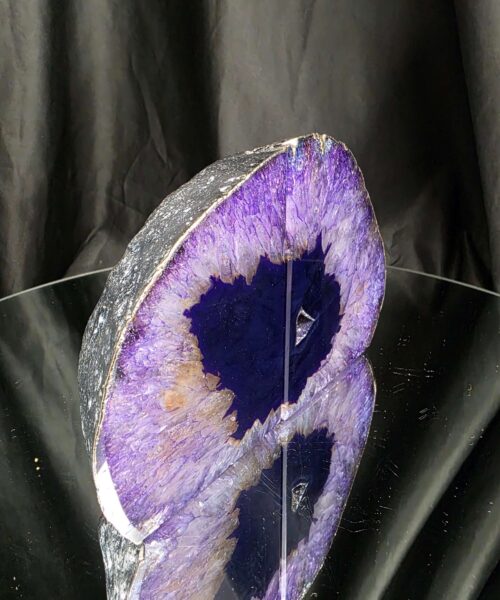 Purple Agate Silver Edge Microcrystalline Quartz Premium Bookends 1 Ornament Handpicked Size 1.578kg H11xW17xD7cm - Image 3