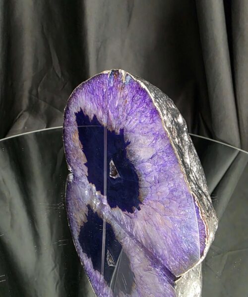 Purple Agate Silver Edge Microcrystalline Quartz Premium Bookends 1 Ornament Handpicked Size 1.578kg H11xW17xD7cm - Image 4