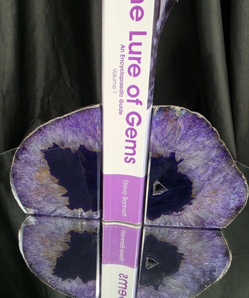 Purple Agate Silver Edge Microcrystalline Quartz Premium Bookends 1 Ornament Handpicked Size 1.578kg H11xW17xD7cm - Image 5