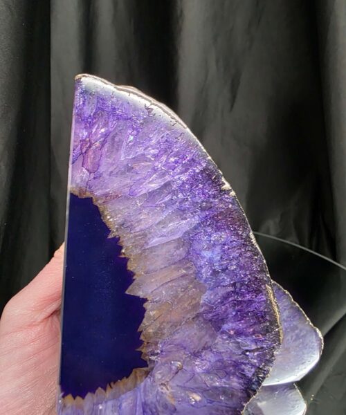 Purple Agate Silver Edge Microcrystalline Quartz Premium Bookends 1 Ornament Handpicked Size 1.578kg H11xW17xD7cm - Image 9