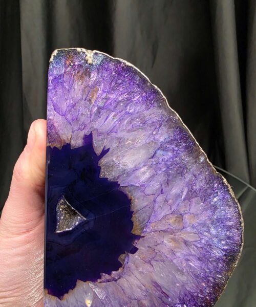 Purple Agate Silver Edge Microcrystalline Quartz Premium Bookends 1 Ornament Handpicked Size 1.578kg H11xW17xD7cm - Image 10