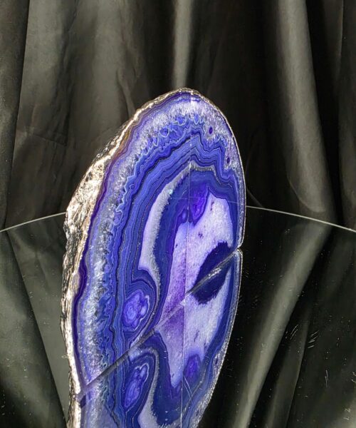 Purple Agate Silver Edge Microcrystalline Quartz Premium Bookends 2 Ornament Handpicked Size 1.614kg H13xW18xD5cm - Image 3