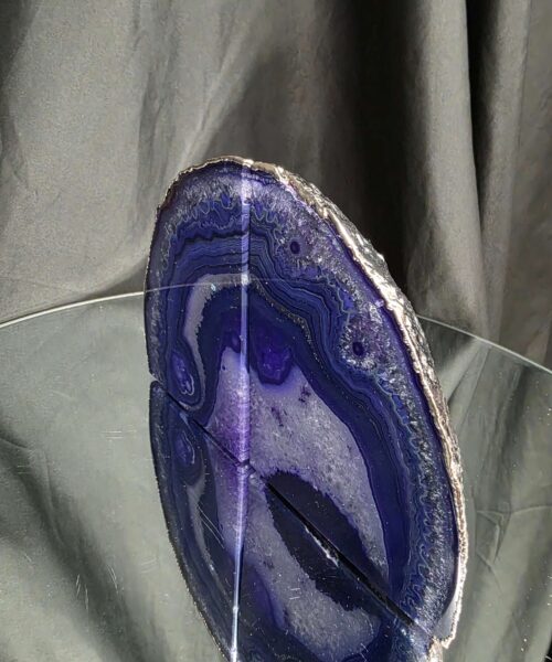 Purple Agate Silver Edge Microcrystalline Quartz Premium Bookends 2 Ornament Handpicked Size 1.614kg H13xW18xD5cm - Image 4