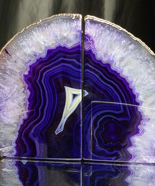 Purple Agate Silver Edge Microcrystalline Quartz Premium Bookends 3 Ornament Handpicked Size 2.302kg H13xW17xD7cm - Image 16