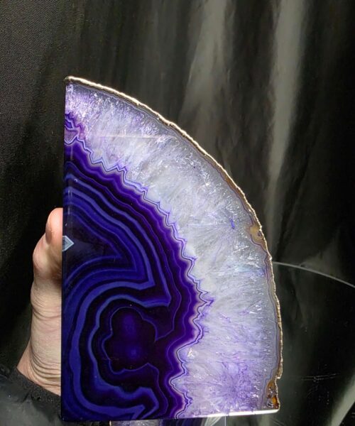 Purple Agate Silver Edge Microcrystalline Quartz Premium Bookends 3 Ornament Handpicked Size 2.302kg H13xW17xD7cm - Image 10