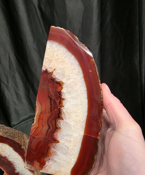 Red Natural Edge Microcrystalline Quartz Premium Bookends 1 Ornament Handpicked Size 2.585kg H16xW15xD7cm - Image 7
