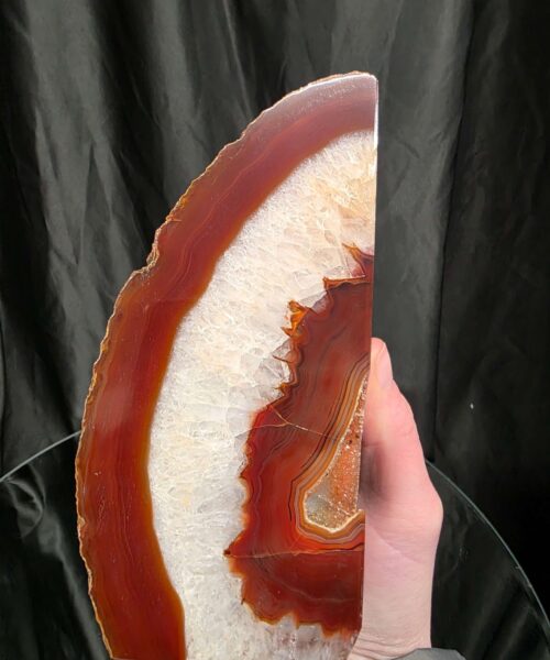 Red Natural Edge Microcrystalline Quartz Premium Bookends 1 Ornament Handpicked Size 2.585kg H16xW15xD7cm - Image 8
