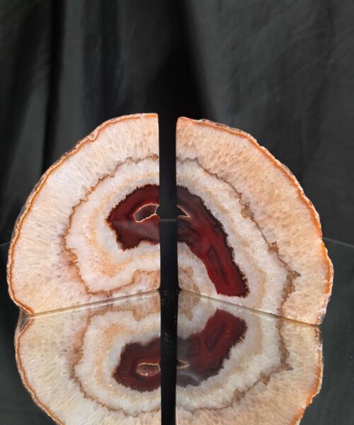Red Natural Edge Microcrystalline Quartz Premium Bookends 2 Ornament Handpicked Size 2.047kg H12xW19xD7.5cm - Image 16