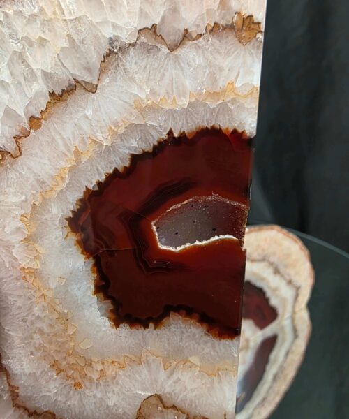 Red Natural Edge Microcrystalline Quartz Premium Bookends 2 Ornament Handpicked Size 2.047kg H12xW19xD7.5cm - Image 10