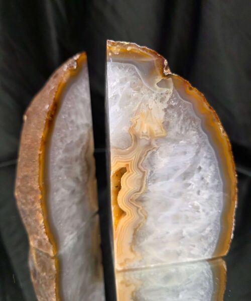 Caramel Natural Edge Microcrystalline Quartz Premium Bookends 1 Ornament Handpicked Size 1.562kg H13xW14xD6cm - Image 11