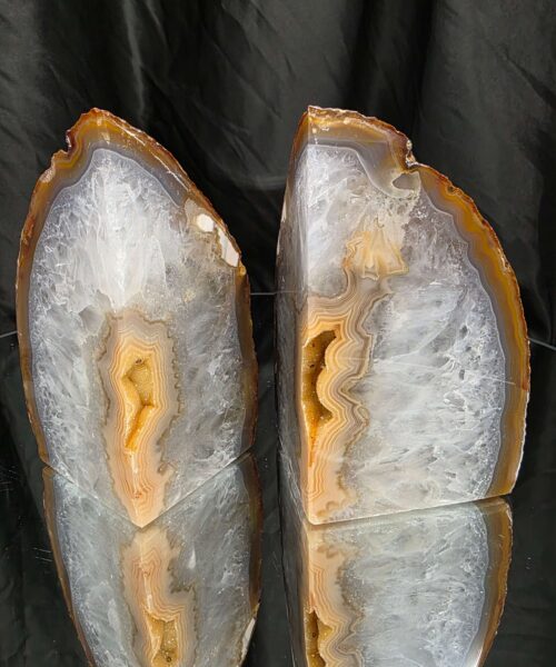Caramel Natural Edge Microcrystalline Quartz Premium Bookends 1 Ornament Handpicked Size 1.562kg H13xW14xD6cm - Image 12