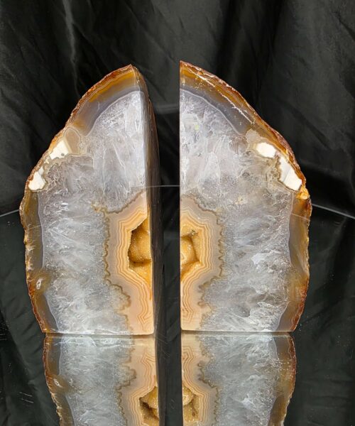 Caramel Natural Edge Microcrystalline Quartz Premium Bookends 1 Ornament Handpicked Size 1.562kg H13xW14xD6cm - Image 13