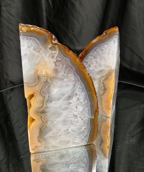 Caramel Natural Edge Microcrystalline Quartz Premium Bookends 1 Ornament Handpicked Size 1.562kg H13xW14xD6cm - Image 14