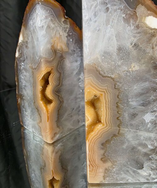 Caramel Natural Edge Microcrystalline Quartz Premium Bookends 1 Ornament Handpicked Size 1.562kg H13xW14xD6cm - Image 16