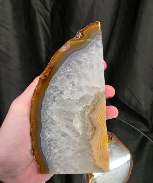 Caramel Natural Edge Microcrystalline Quartz Premium Bookends 1 Ornament Handpicked Size 1.562kg H13xW14xD6cm - Image 6