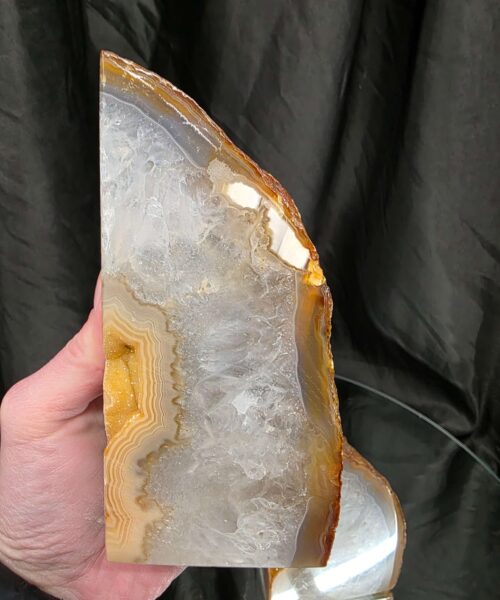 Caramel Natural Edge Microcrystalline Quartz Premium Bookends 1 Ornament Handpicked Size 1.562kg H13xW14xD6cm - Image 7