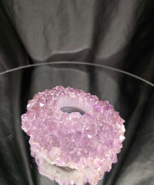 Very Large Premium A Grade Amethyst Cluster Druzy Candle 1 / Tealight Holders Handpicked 712g H5xW14xD12cm - Image 5