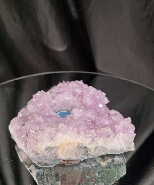 Very Large Premium A Grade Amethyst Cluster Druzy Candle 2 / Tealight Holders Handpicked 993g H6xW14.5xD14cm - Image 5