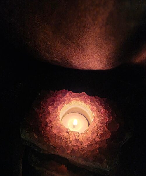 Very Large Premium A Grade Amethyst Cluster Druzy Candle 3 / Tealight Holders Handpicked 886g H5xW14xD9cm - Image 12