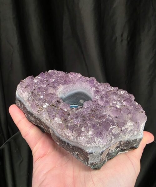 Very Large Premium A Grade Amethyst Cluster Druzy Candle 3 / Tealight Holders Handpicked 886g H5xW14xD9cm - Image 8
