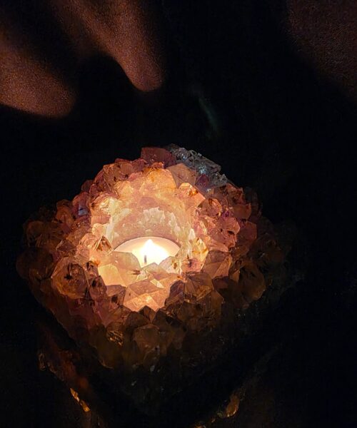 Very Large Premium A Grade Amethyst Cluster Druzy Candle 4 / Tealight Holders Handpicked 974g H6xW15xD14cm - Image 13