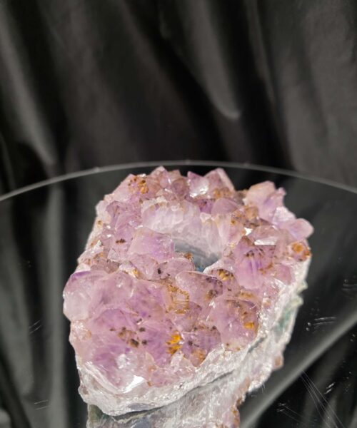 Very Large Premium A Grade Amethyst Cluster Druzy Candle 5 / Tealight Holders Handpicked 948g H6.5xW14xD10.5cm - Image 3