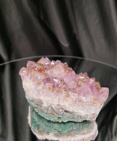 Very Large Premium A Grade Amethyst Cluster Druzy Candle 5 / Tealight Holders Handpicked 948g H6.5xW14xD10.5cm - Image 4