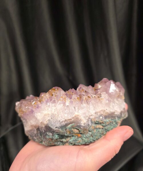 Very Large Premium A Grade Amethyst Cluster Druzy Candle 5 / Tealight Holders Handpicked 948g H6.5xW14xD10.5cm - Image 7