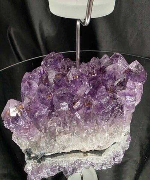 Premium A Grade Amethyst Candle No. 1 Cluster Druzy / 1 Cup Tealight Holders 1.119g H18xW14xD8cm - Image 9
