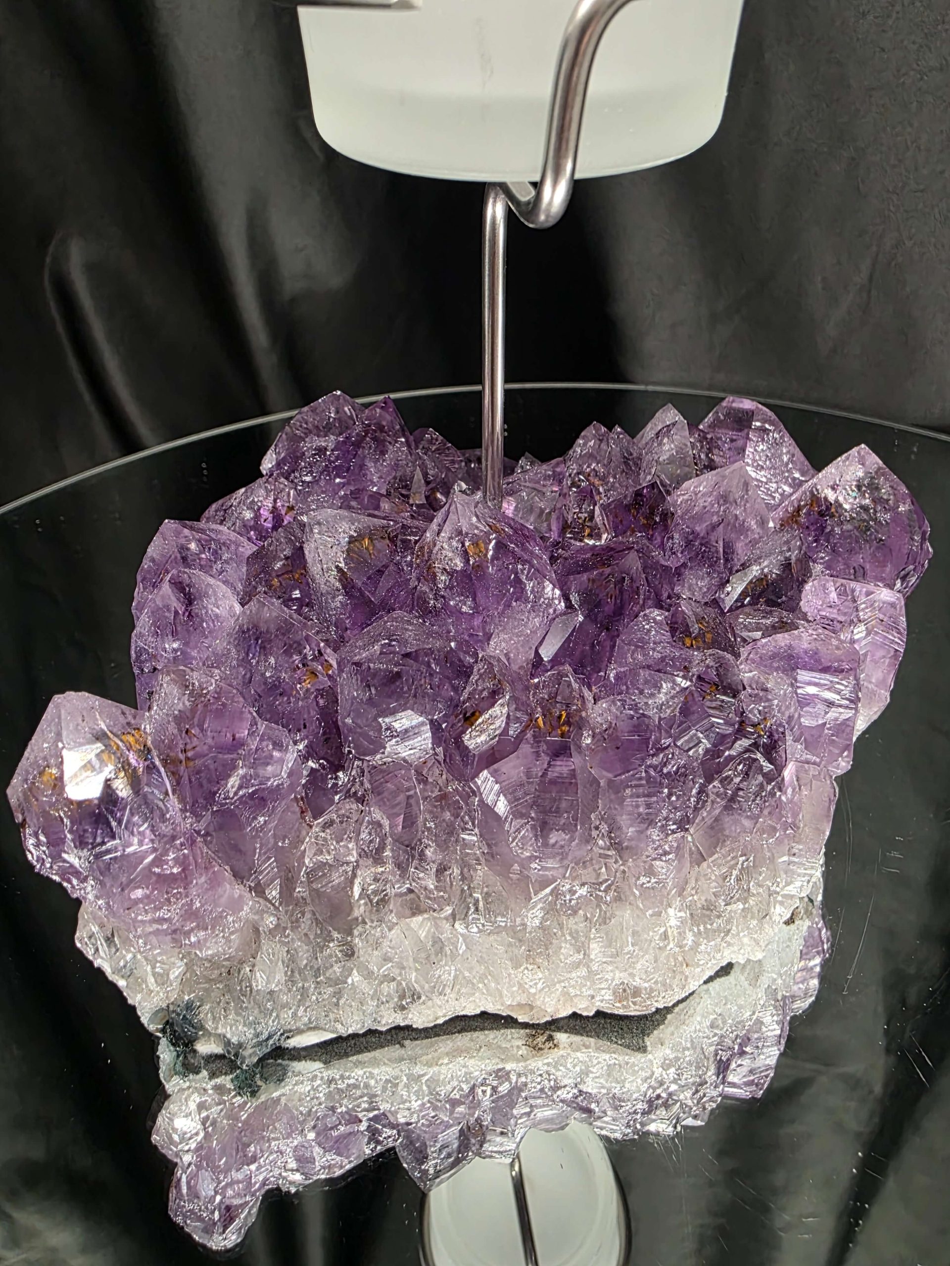 Premium A Grade Amethyst Candle No. 1 Cluster Druzy / 1 Cup Tealight Holders 1.119g H18xW14xD8cm - Image 9