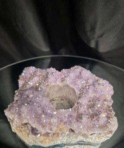 Large Amethyst Angel Aura Premium Candle 1 Handpicked 1.074g H6xW15xD10cm A Grade Cluster Druzy Tealight Holders