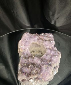 Alternative view of Large Amethyst Angel Aura Premium Candle 1 Handpicked 1.074g H6xW15xD10cm A Grade Cluster Druzy Tealight Holders