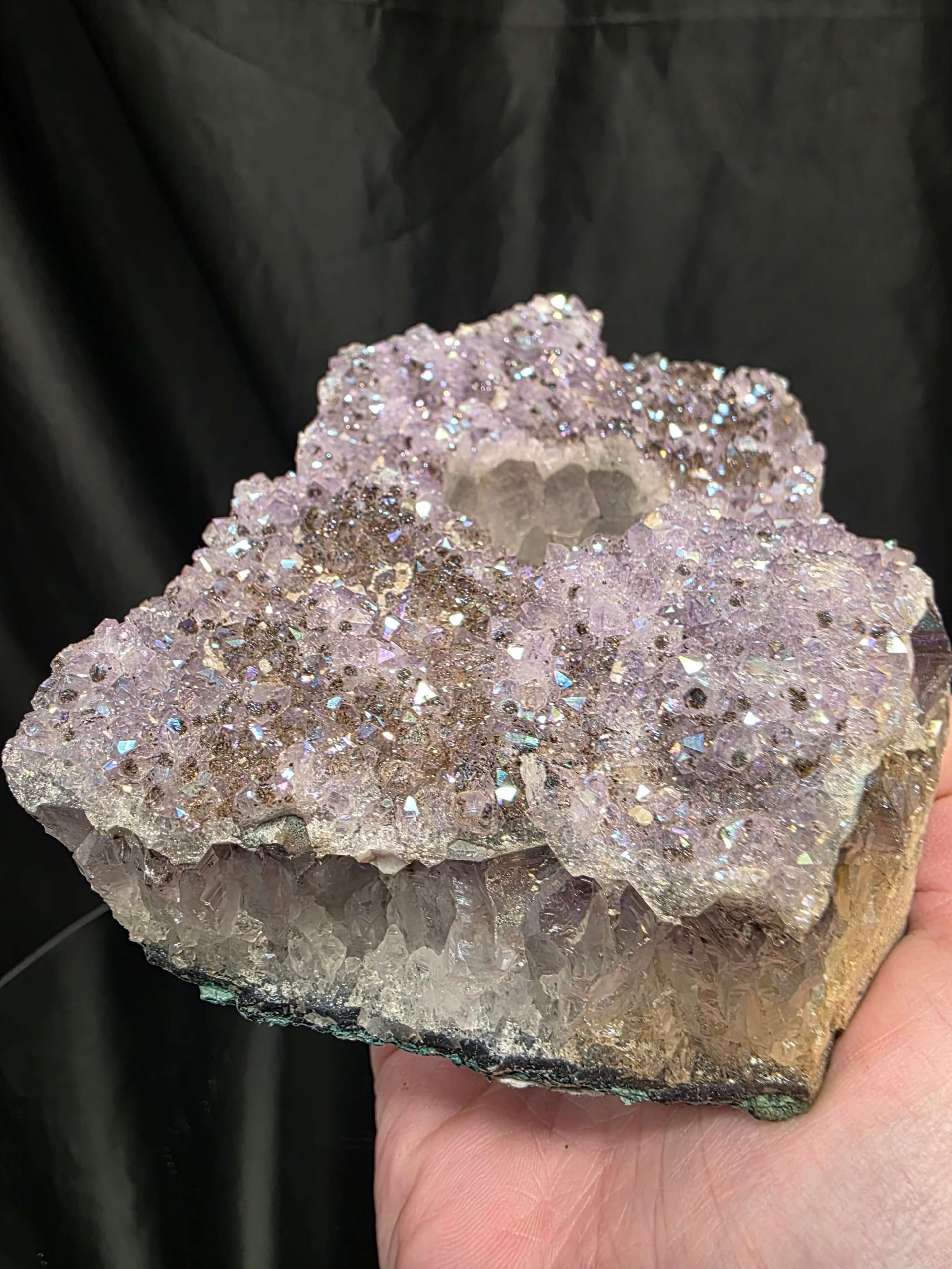 Large Amethyst Angel Aura Premium Candle 1 Handpicked 1.074g H6xW15xD10cm A Grade Cluster Druzy Tealight Holders - Image 6