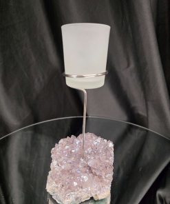 Alternative view of Premium A Grade Angel Aura No. 1 Cluster Druzy Candle / 1 Cup Tealight Holder 685g H20.5xW11.5xD12cm