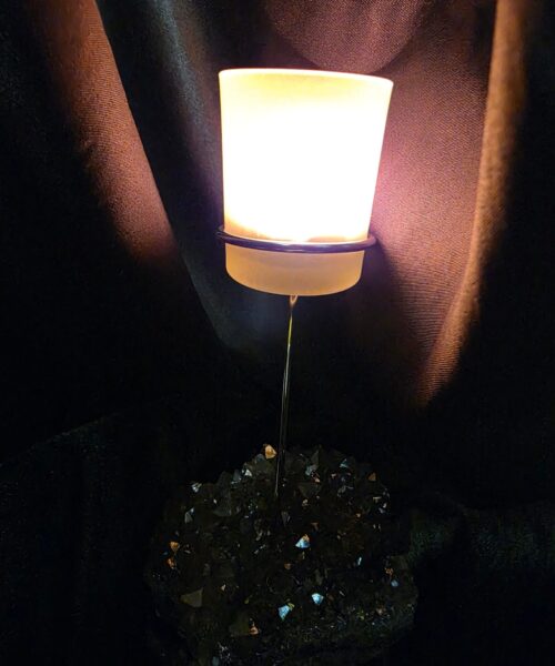 Premium A Grade Angel Aura No. 1 Cluster Druzy Candle / 1 Cup Tealight Holder 685g H20.5xW11.5xD12cm - Image 13