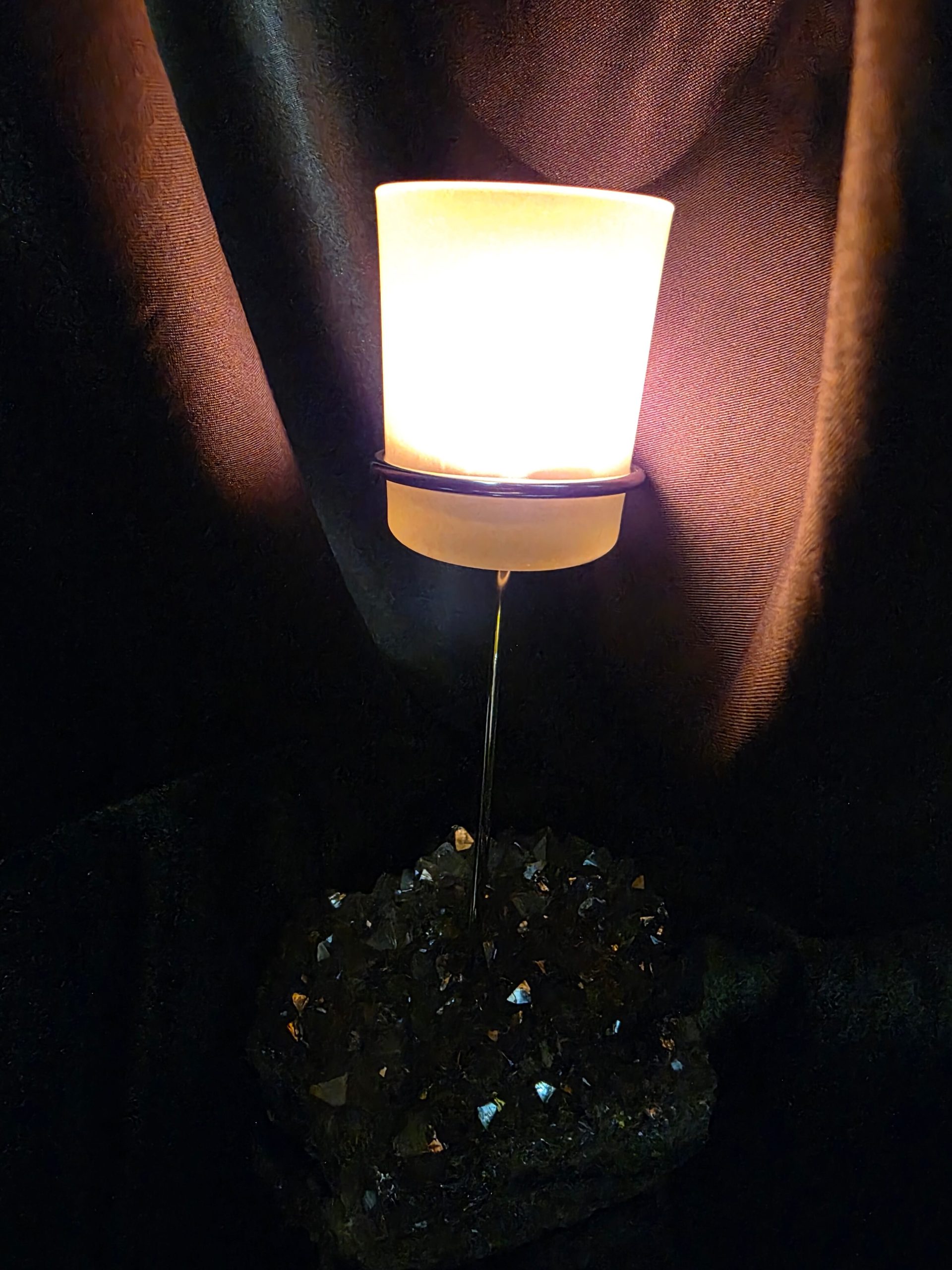 Premium A Grade Angel Aura No. 1 Cluster Druzy Candle / 1 Cup Tealight Holder 685g H20.5xW11.5xD12cm - Image 13