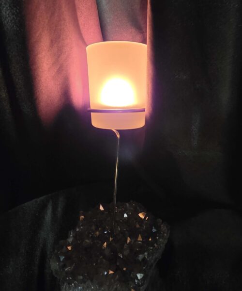 Premium A Grade Angel Aura No. 1 Cluster Druzy Candle / 1 Cup Tealight Holder 685g H20.5xW11.5xD12cm - Image 14