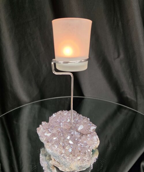 Premium A Grade Angel Aura No. 1 Cluster Druzy Candle / 1 Cup Tealight Holder 685g H20.5xW11.5xD12cm - Image 9