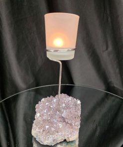 Premium A Grade Angel Aura No. 1 Cluster Druzy Candle / 1 Cup Tealight Holder 685g H20.5xW11.5xD12cm