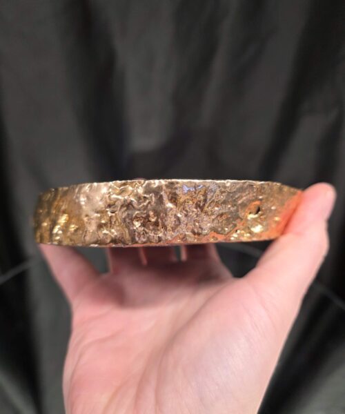 Large Blue Agate Slice 1 Handpicked 517g H2xW14xD12cm Microcrystalline Quartz Gold Gilded 24ct Tealight Candle Holder - Image 6