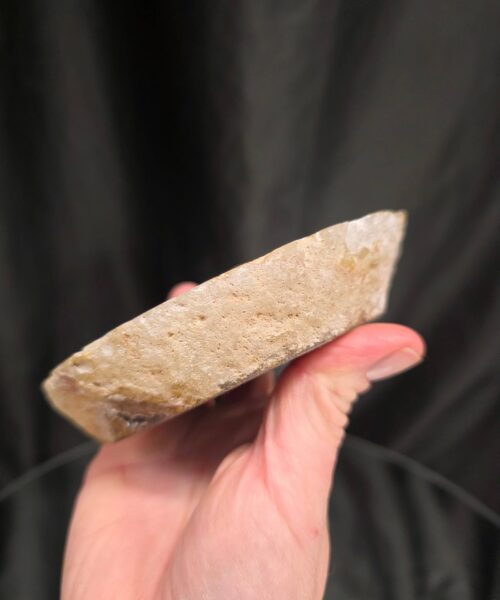 Large Natural Caramel - Natural Edge Agate Slice 2 Handpicked 406g H2xW12xD10.5cm Microcrystalline Quartz Tealight Candle Holder - Image 7