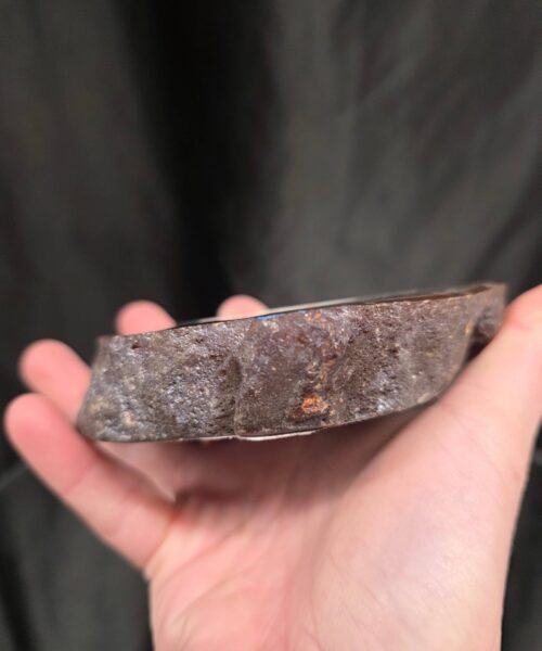 Large Natural Caramel - Natural Edge Agate Slice 3 Handpicked 376g H2xW11.5xD9cm Microcrystalline Quartz Tealight Candle Holder - Image 7