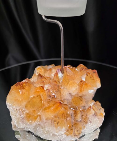 Premium A Grade Citrine Candle No. 1 Cluster Druzy / 1 Cup Tealight Holder 967g H19xW12xD12.5cm - Image 6