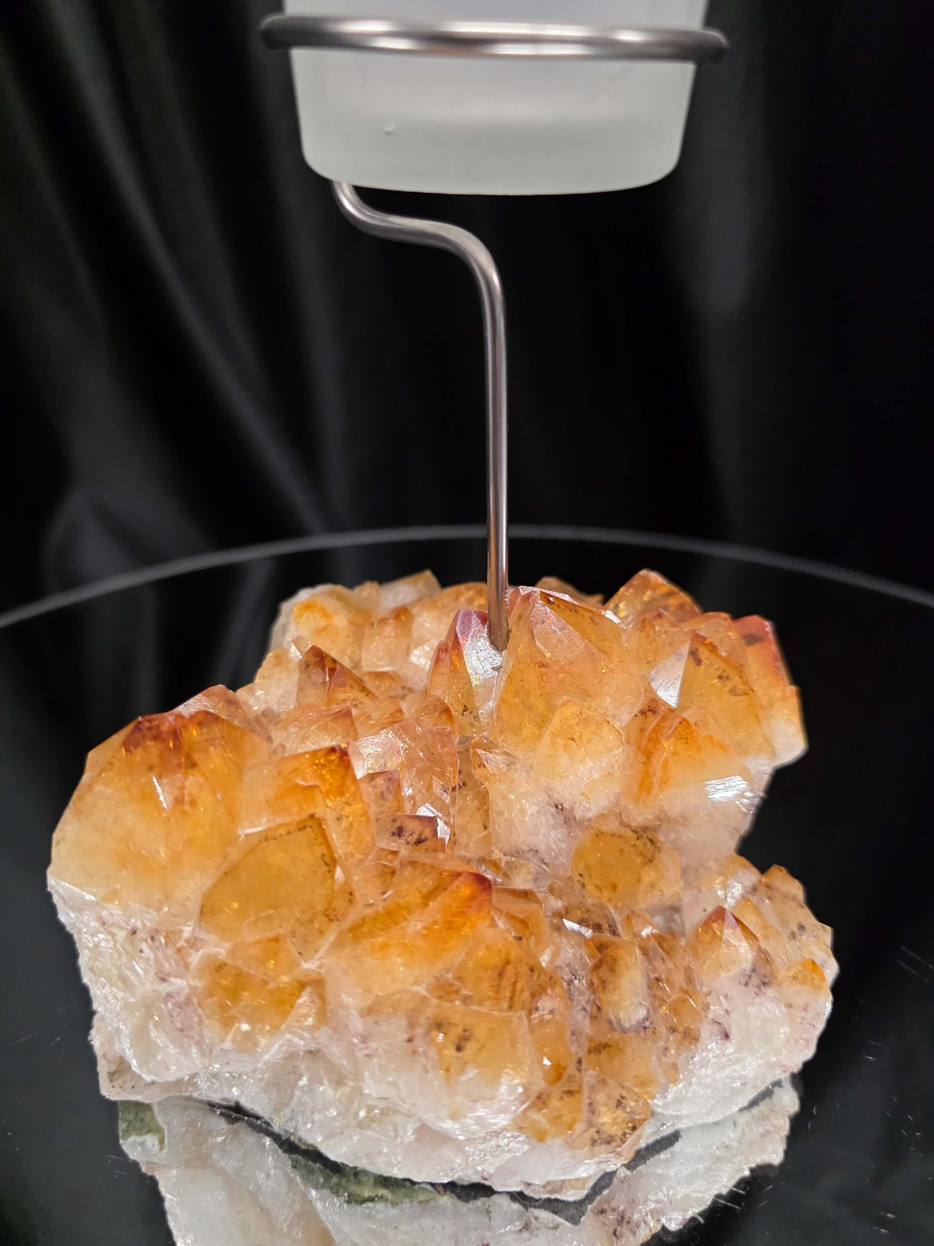 Premium A Grade Citrine Candle No. 1 Cluster Druzy / 1 Cup Tealight Holder 967g H19xW12xD12.5cm - Image 6