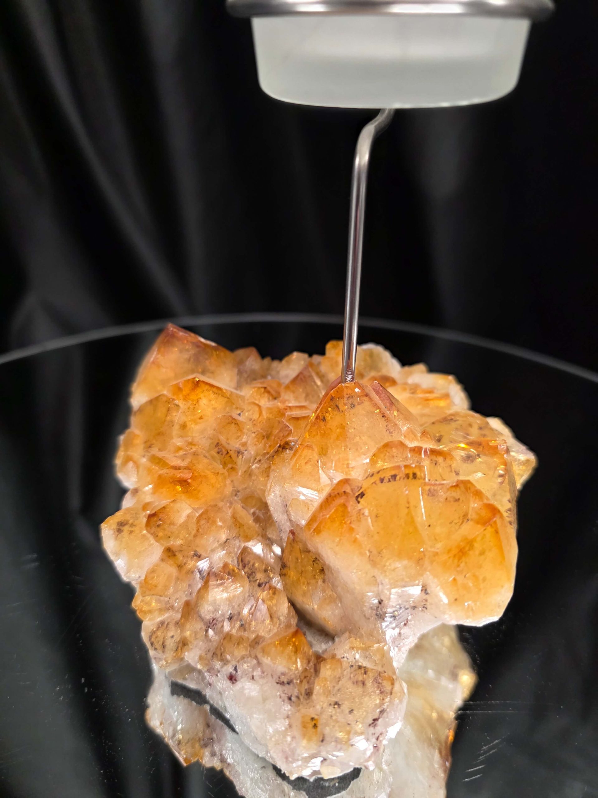Premium A Grade Citrine Candle No. 1 Cluster Druzy / 1 Cup Tealight Holder 967g H19xW12xD12.5cm - Image 7