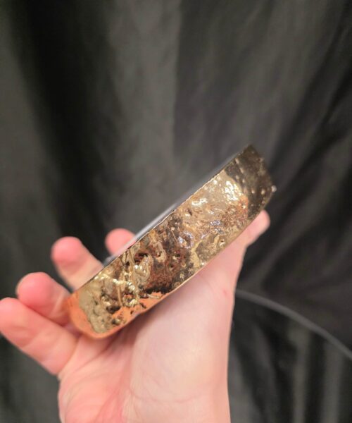 Grey Natural Agate Slice 3 Handpicked 557g H2xW13xD12cm Microcrystalline Quartz Gold Gilded 24ct Tealight Candle Holder - Image 7